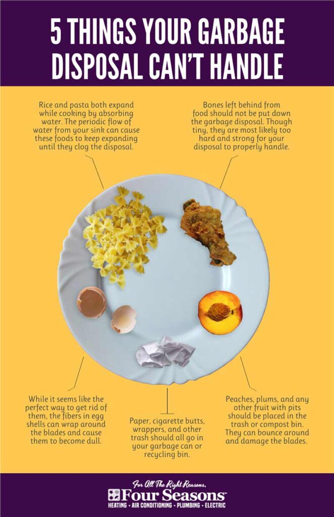 5 Things to Never Put Down Your Garbage Disposal Four Seasons Heating and Air Conditioning Blog