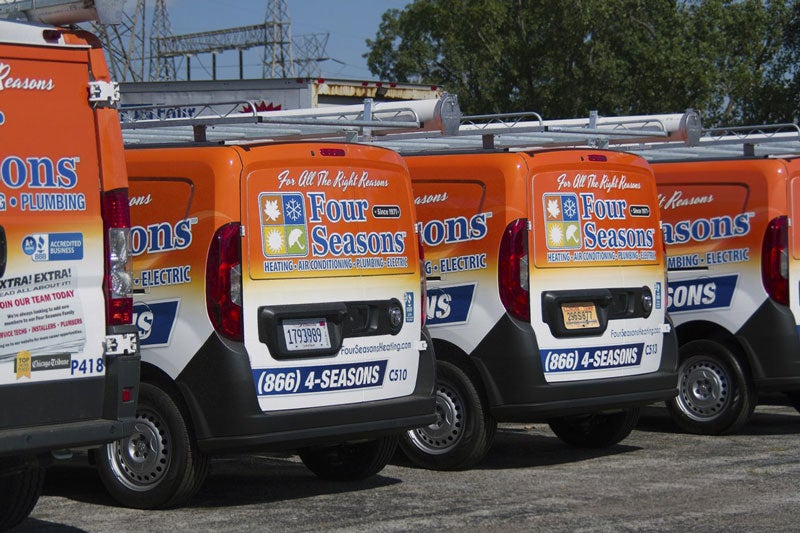 Four Seasons fleet of vans