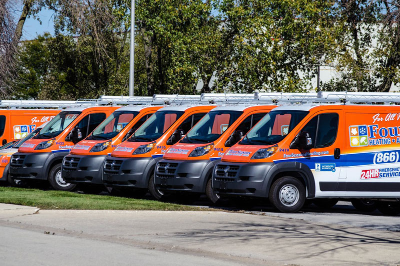 Four Seasons fleet of vans