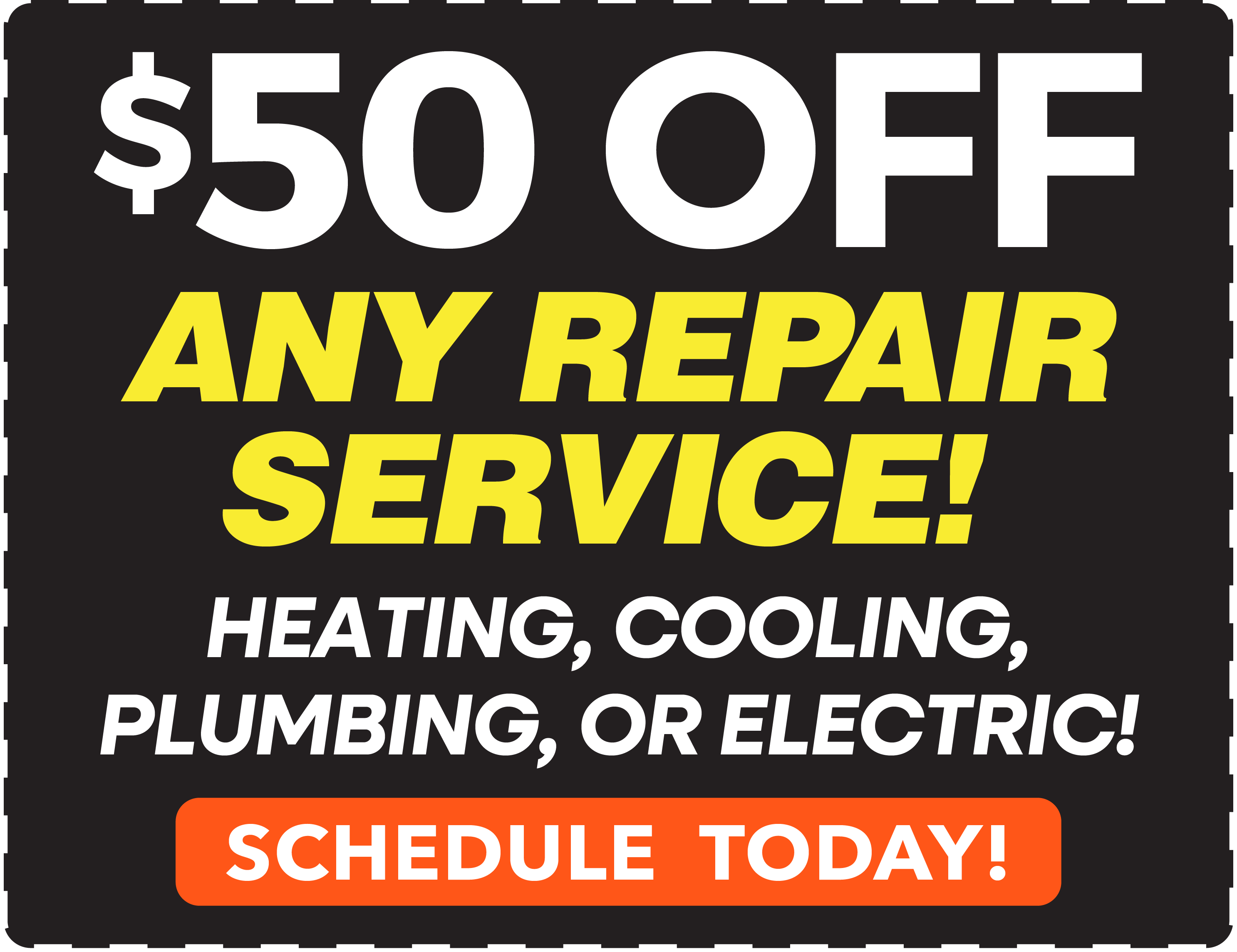 Heating, Cooling, Plumbing or Electric Repair