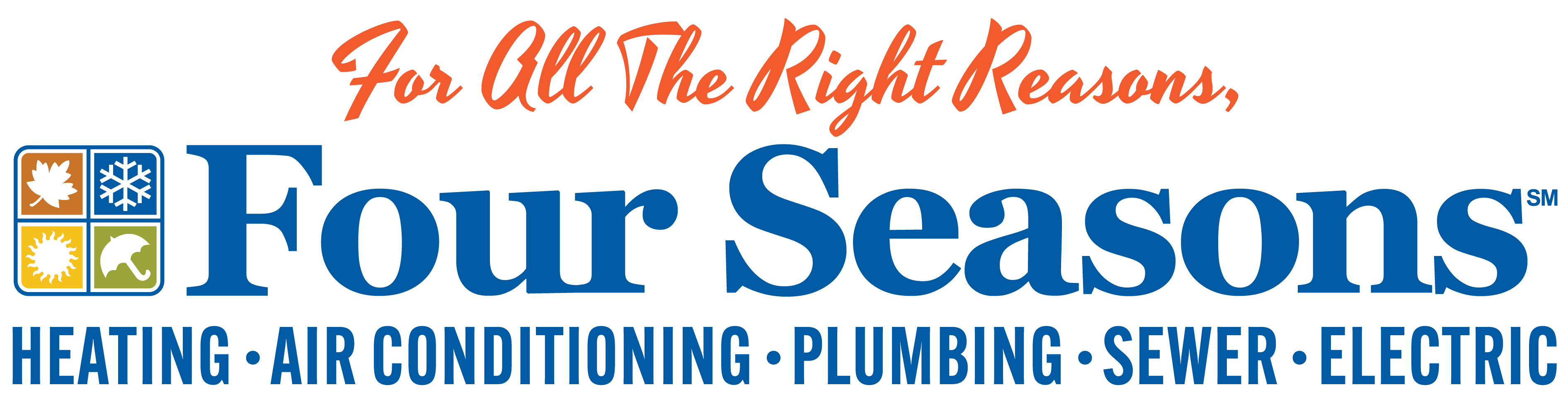 Four Seasons Heating, Air Conditioning, Plumbing, Sewer, Electric Logo