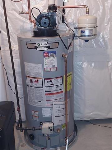 working on hot water heater in chicago