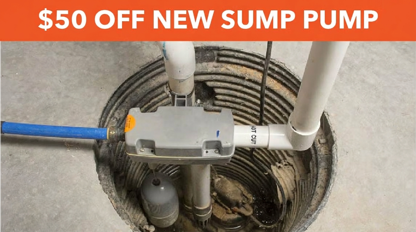$50 Off Sump Pump Installation