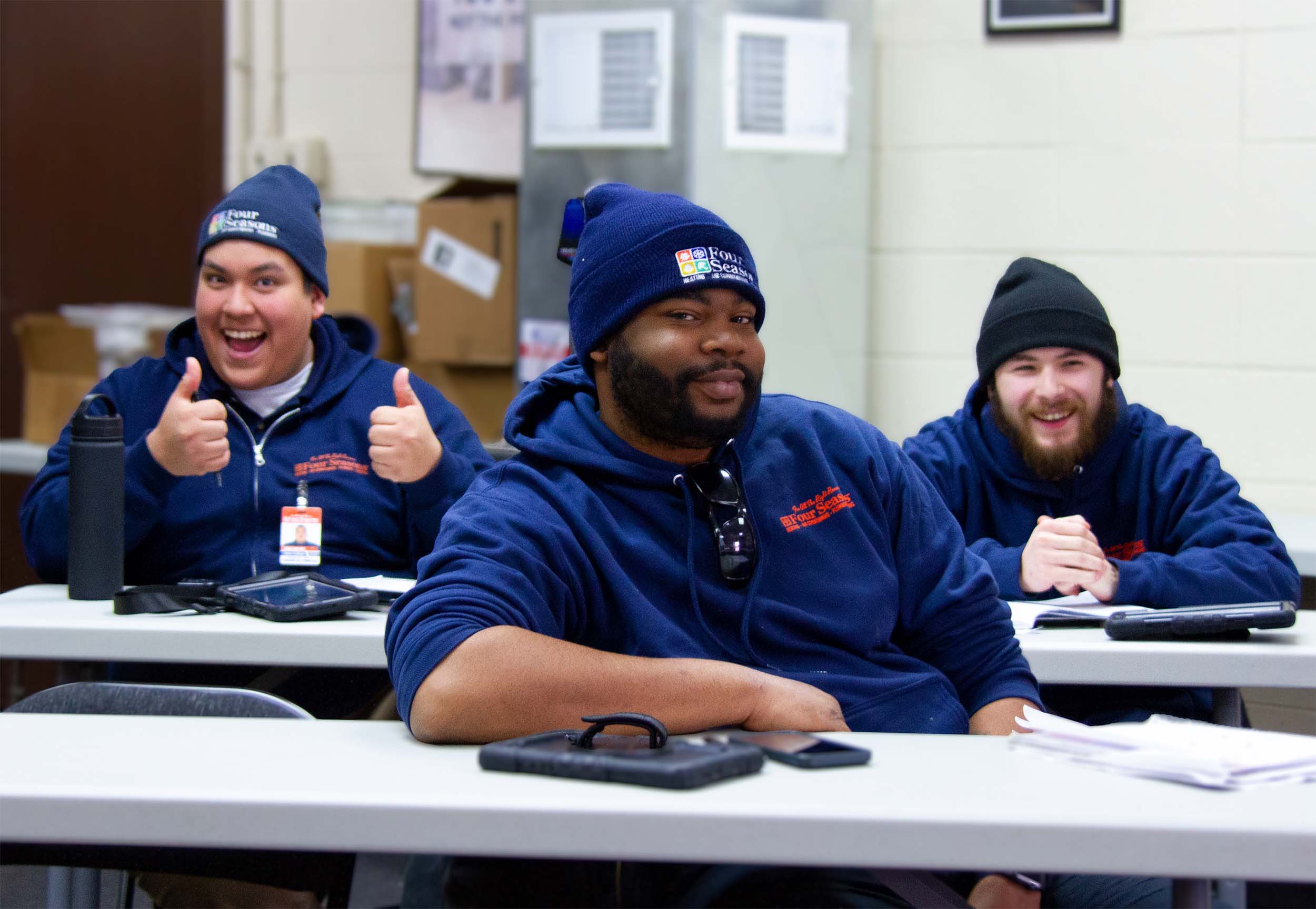 HVAC Apprentices in a Training Session