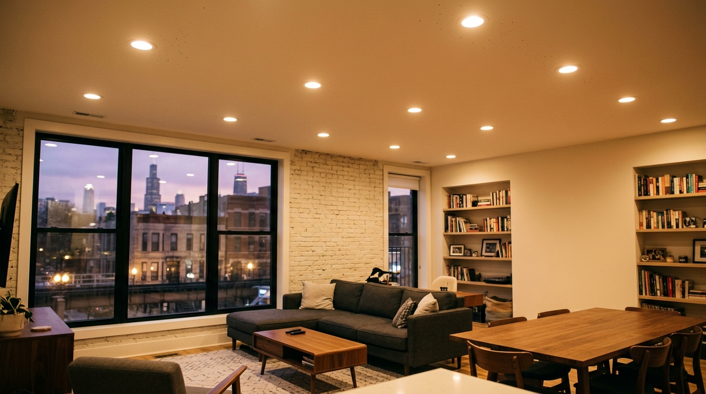 Recessed lighting in home