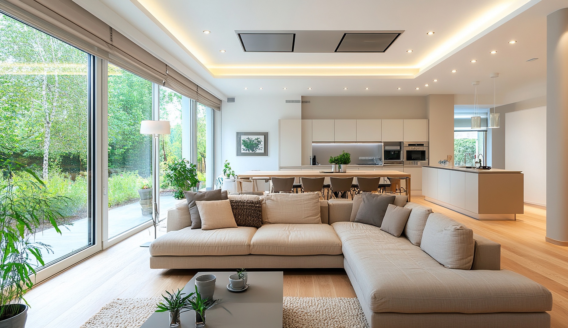 recessed lighting open plan