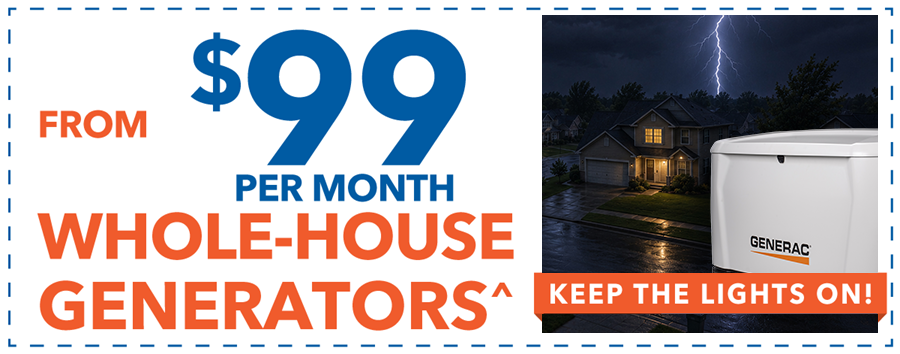 Coupon: From $99 per month whole-house generators